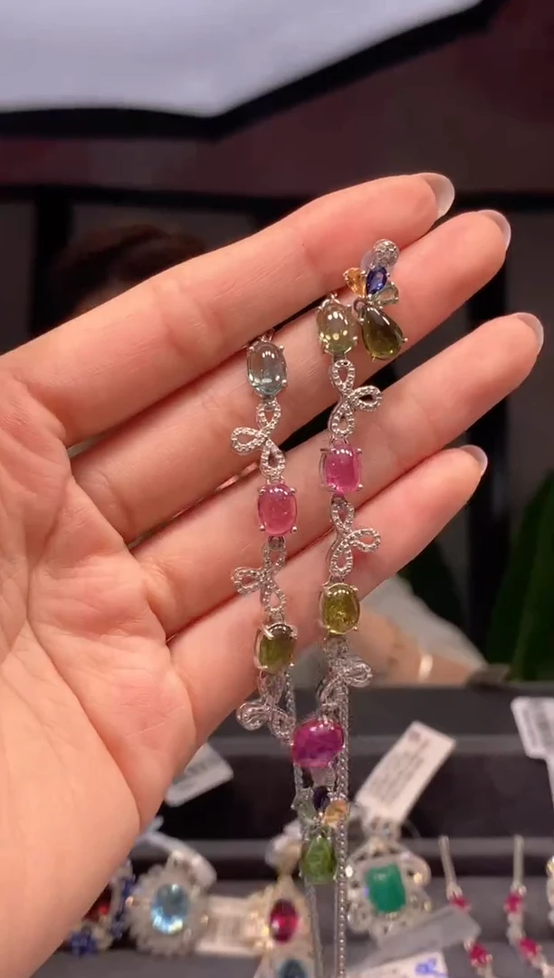 项链未镶嵌碧玺天然碧玺套链