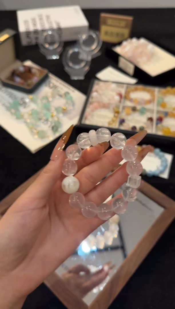 未镶嵌手链水晶奶白晶x3096