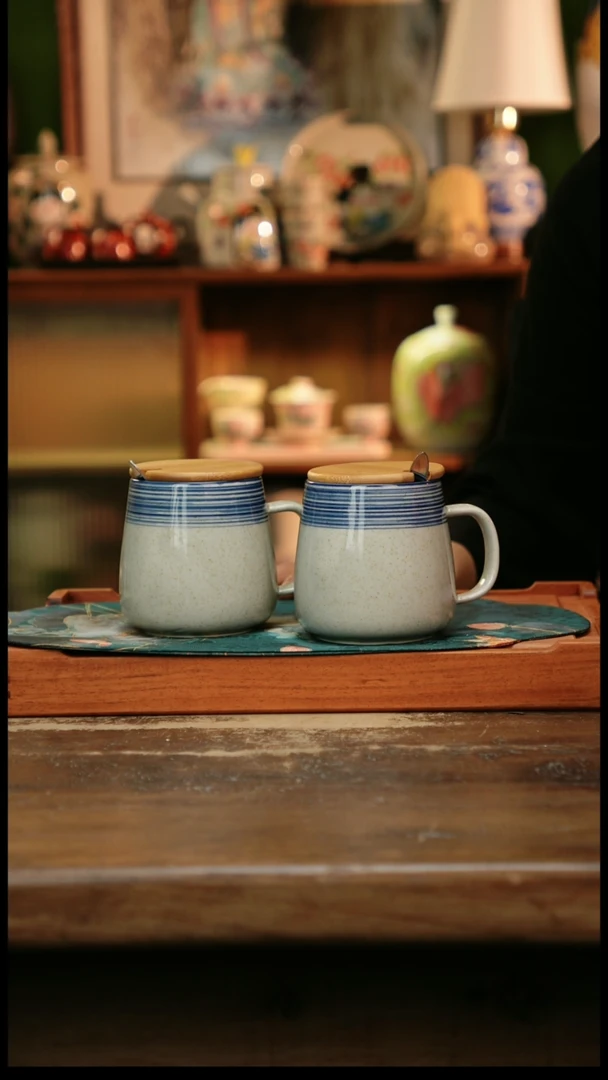 摆件景德镇纯手工釉下彩精品茶具