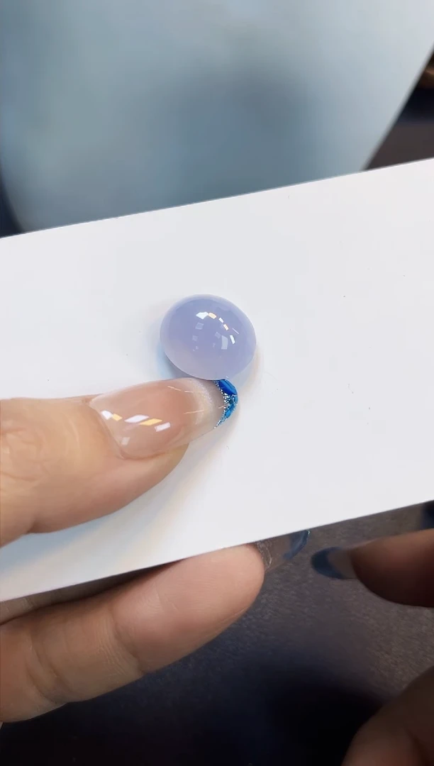 裸石翡翠阿文053冰紫罗兰蛋面15.9*14.8*8.1