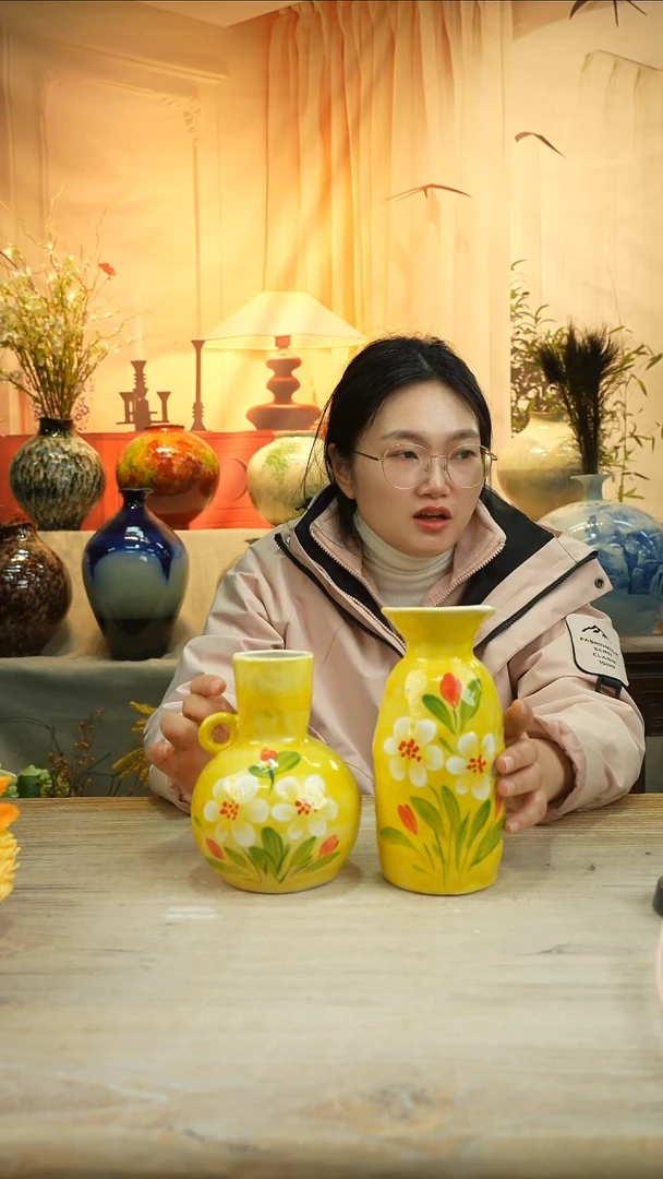 高度口径陶瓷花器套组