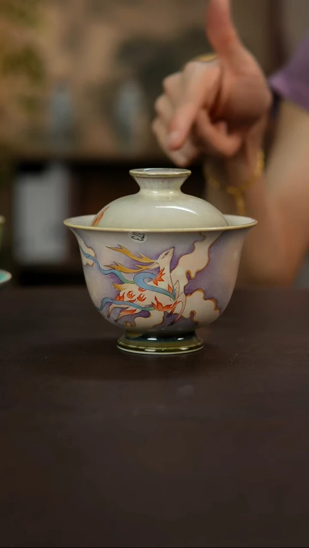 景德镇陶瓷杯碗柴烧多人