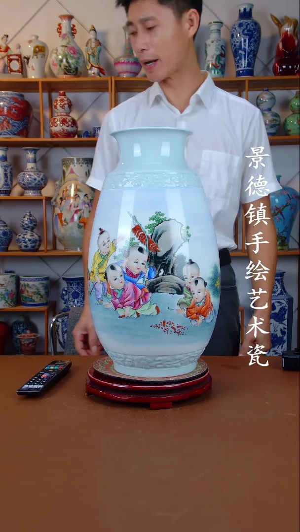 现代景德镇手工手绘陶瓷摆件34