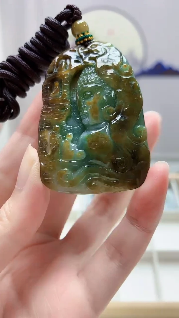未镶嵌定制翡翠4917zm-毛货挂件57