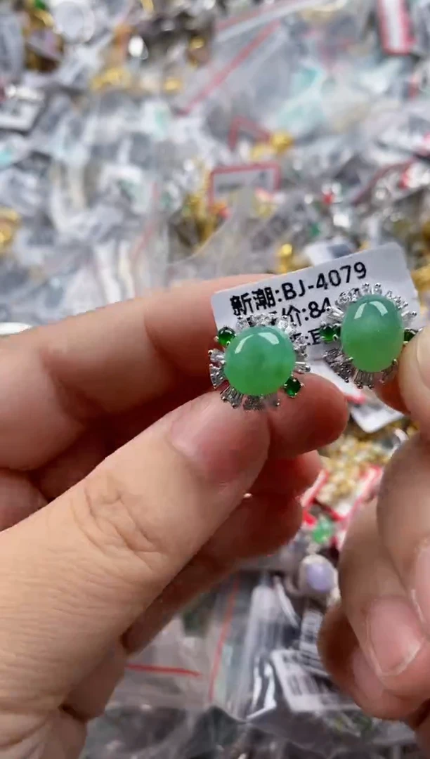 银S925镶嵌戒指翡翠111    9