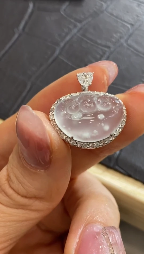 【闪购商品】翡翠颈饰18K金镶嵌收到货48小时鉴赏期（超时不退不换）