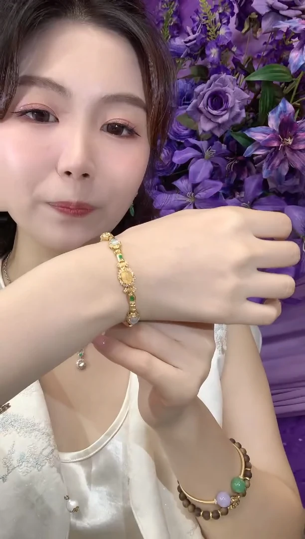 18K金镶嵌手链翡翠A22翡翠