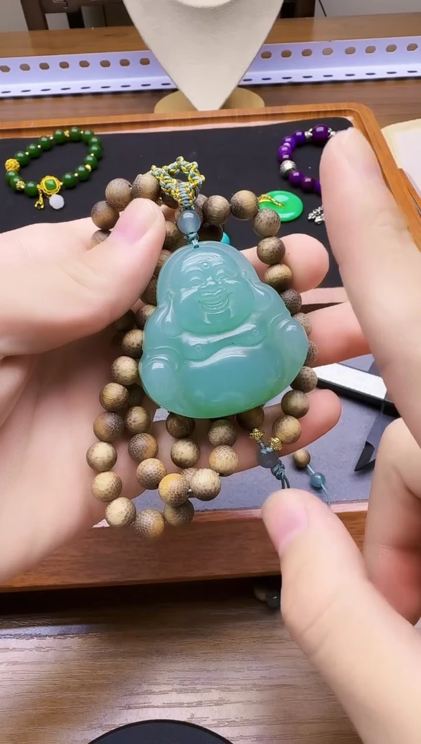 颈饰14K金镶嵌翡翠X48