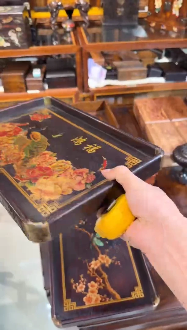 木木头款鸿福铜角长盘128.8888