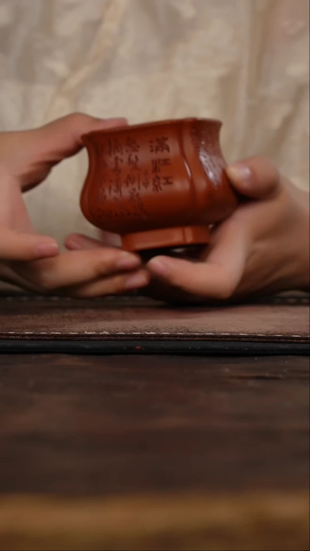 茶杯紫砂非遗茶器-满江红