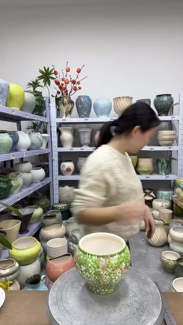 11.27陶瓷花盆直播链接高 13    口12