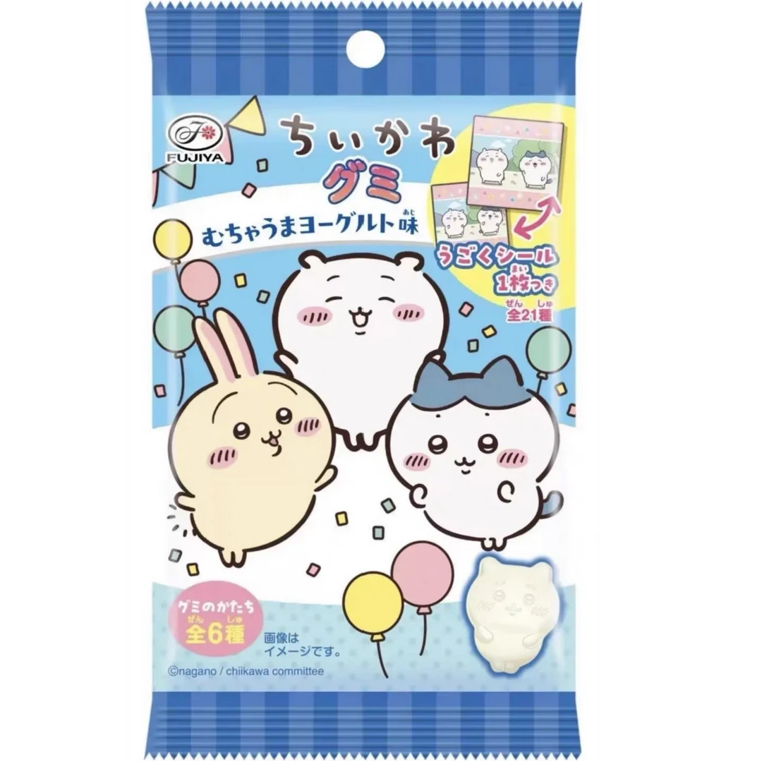 正版日版chiikawa吉伊卡哇软糖食玩光栅贴纸盲盒
