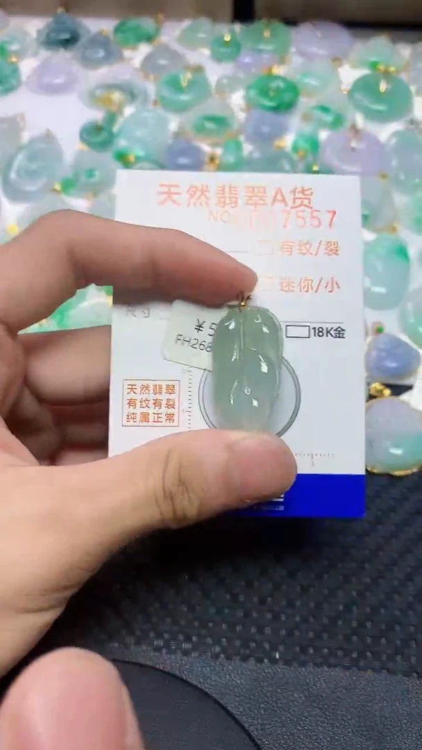 翡翠18K金镶嵌颈饰546456456464