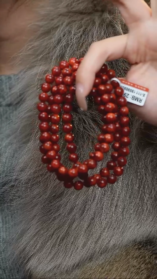 未镶嵌多圈手串南红玛瑙X-111