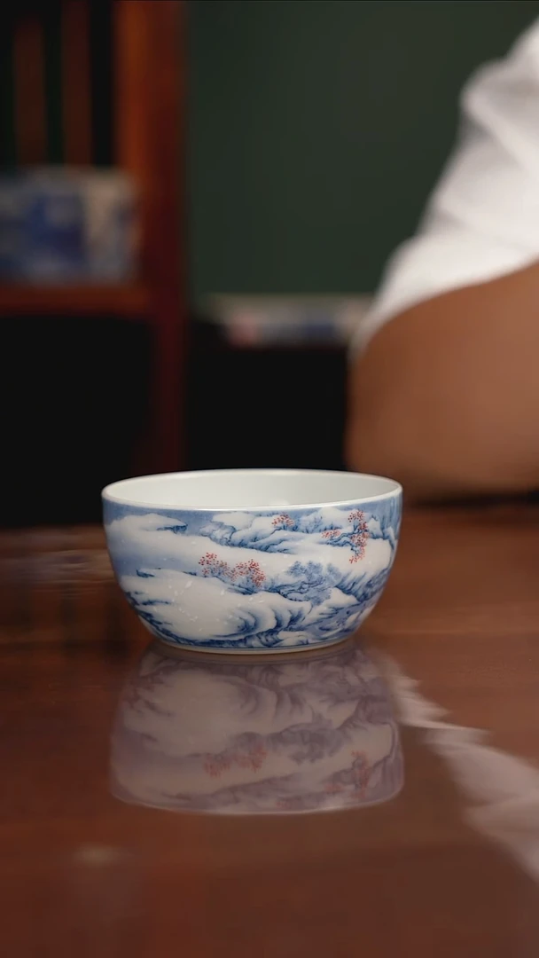 景琳藏青花山水主人杯2