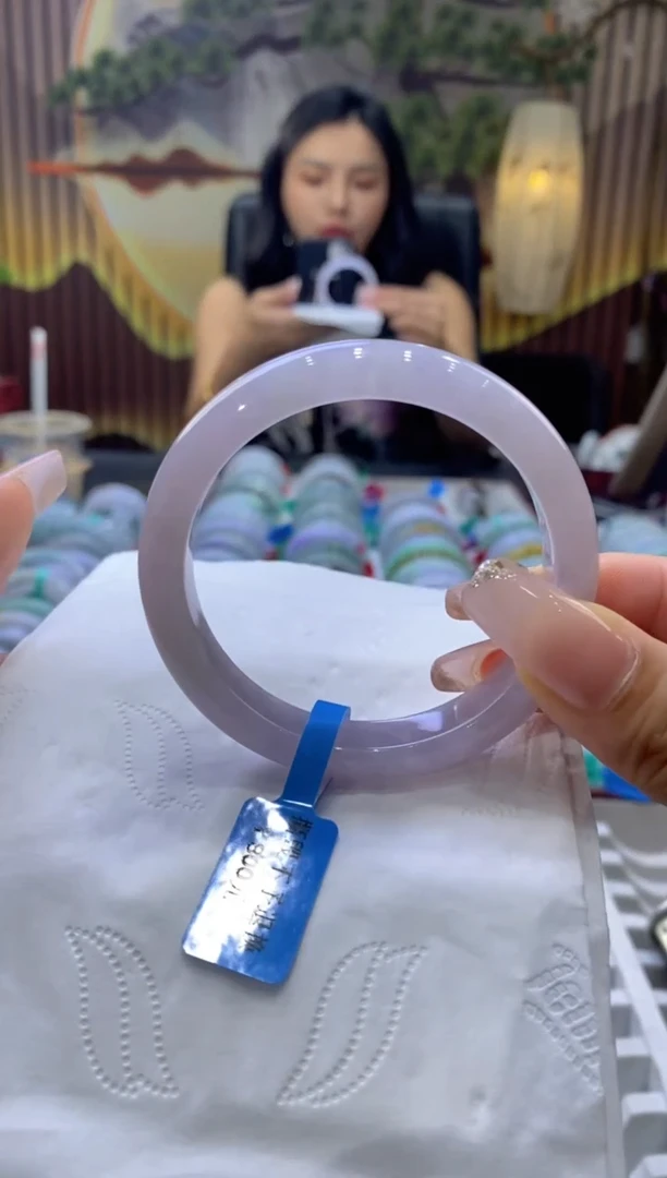 翡翠手镯未镶嵌戴*瘦00002759