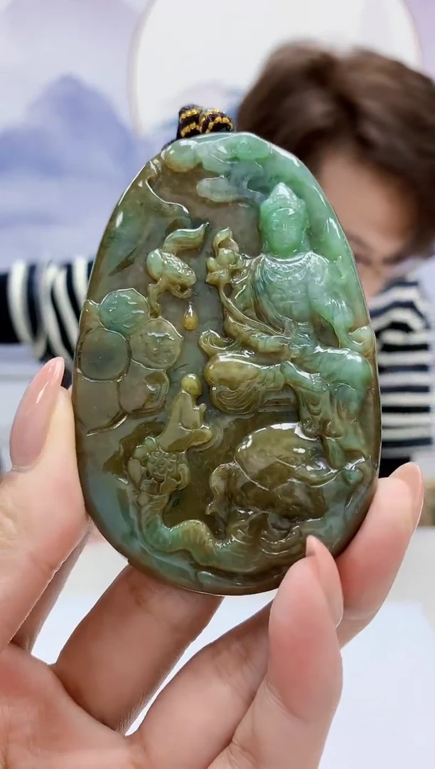 定制翡翠未镶嵌5159MM-毛货挂件19