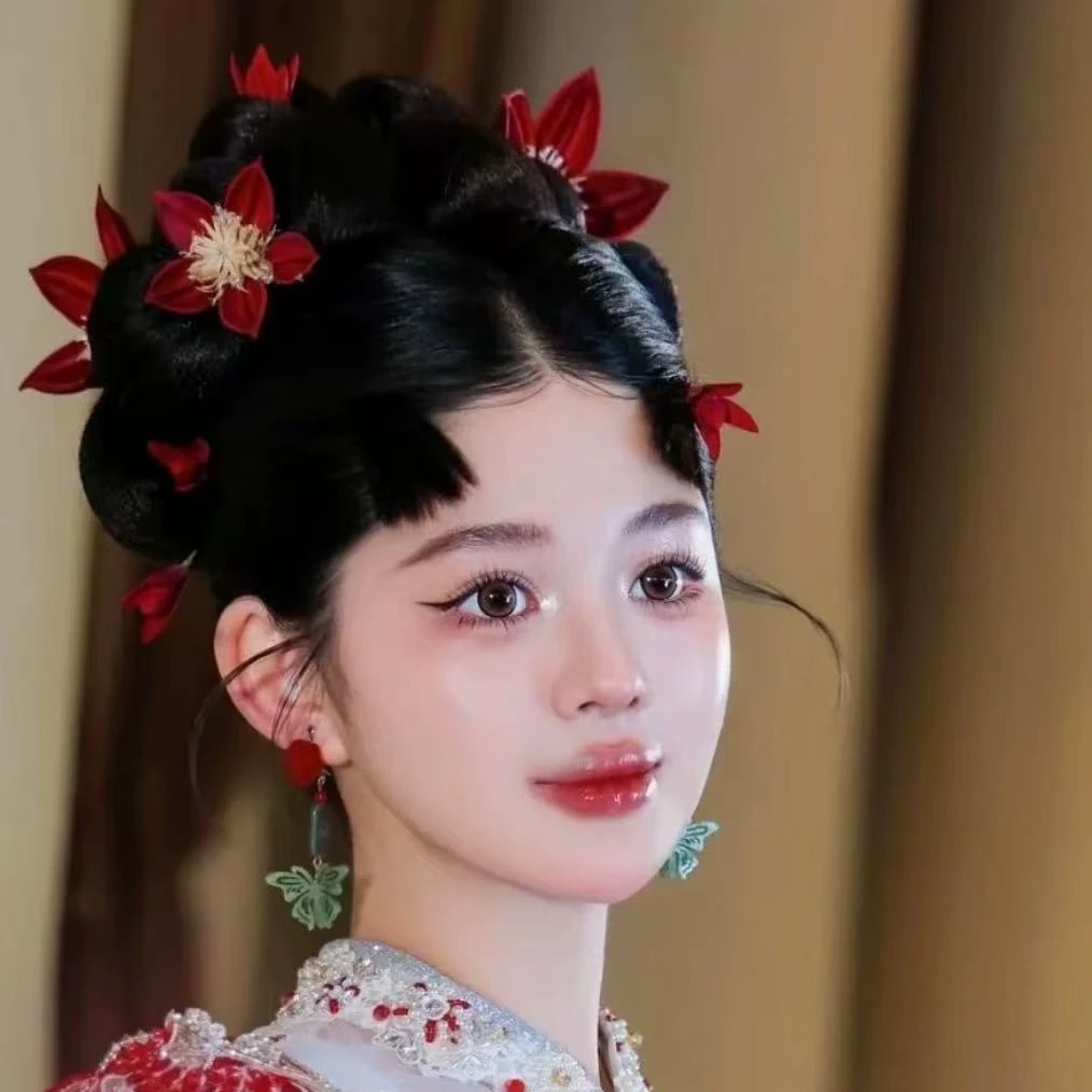 商务/OL女甜美复古/宫廷边夹发夹复古对夹发卡古装手工