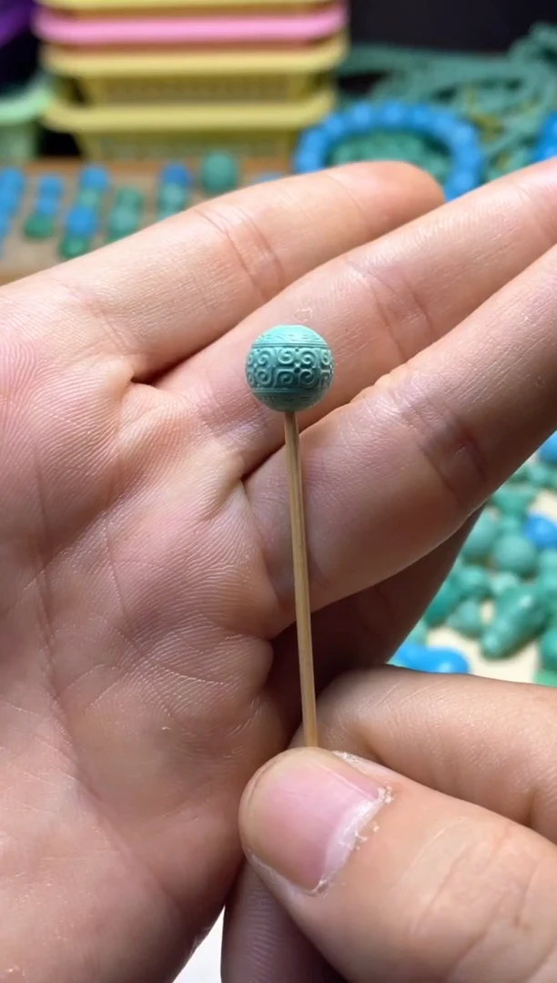 绿色卡10回文圆珠单珠