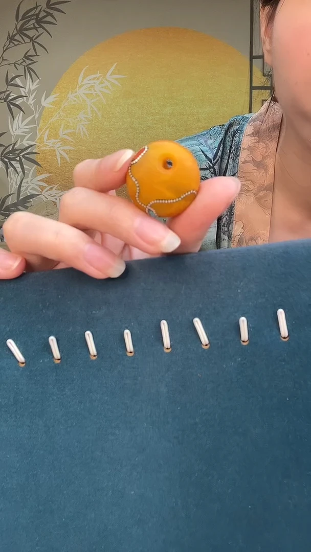 裸石琥珀未镶嵌A2713天然蜜蜡绑绳