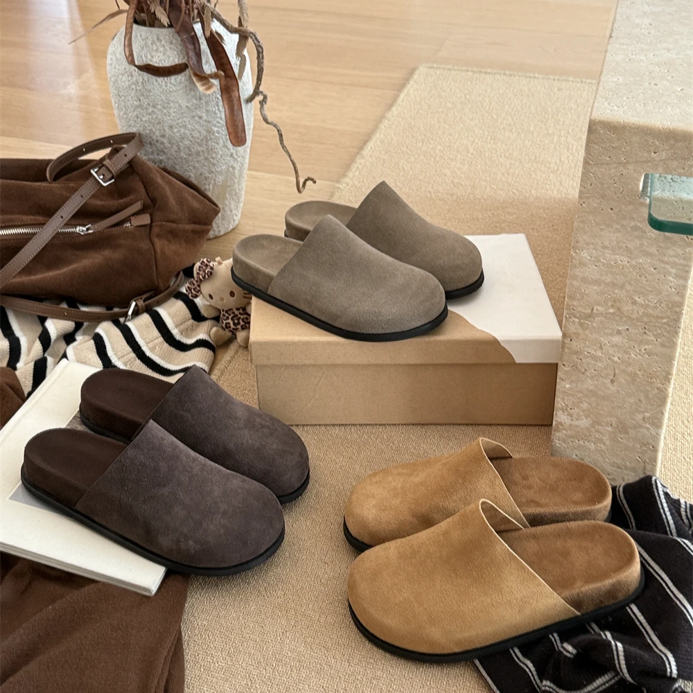 BAO/宝小姐2025秋季新款包头勃肯拖时装拖鞋百搭女软底女鞋1360-2