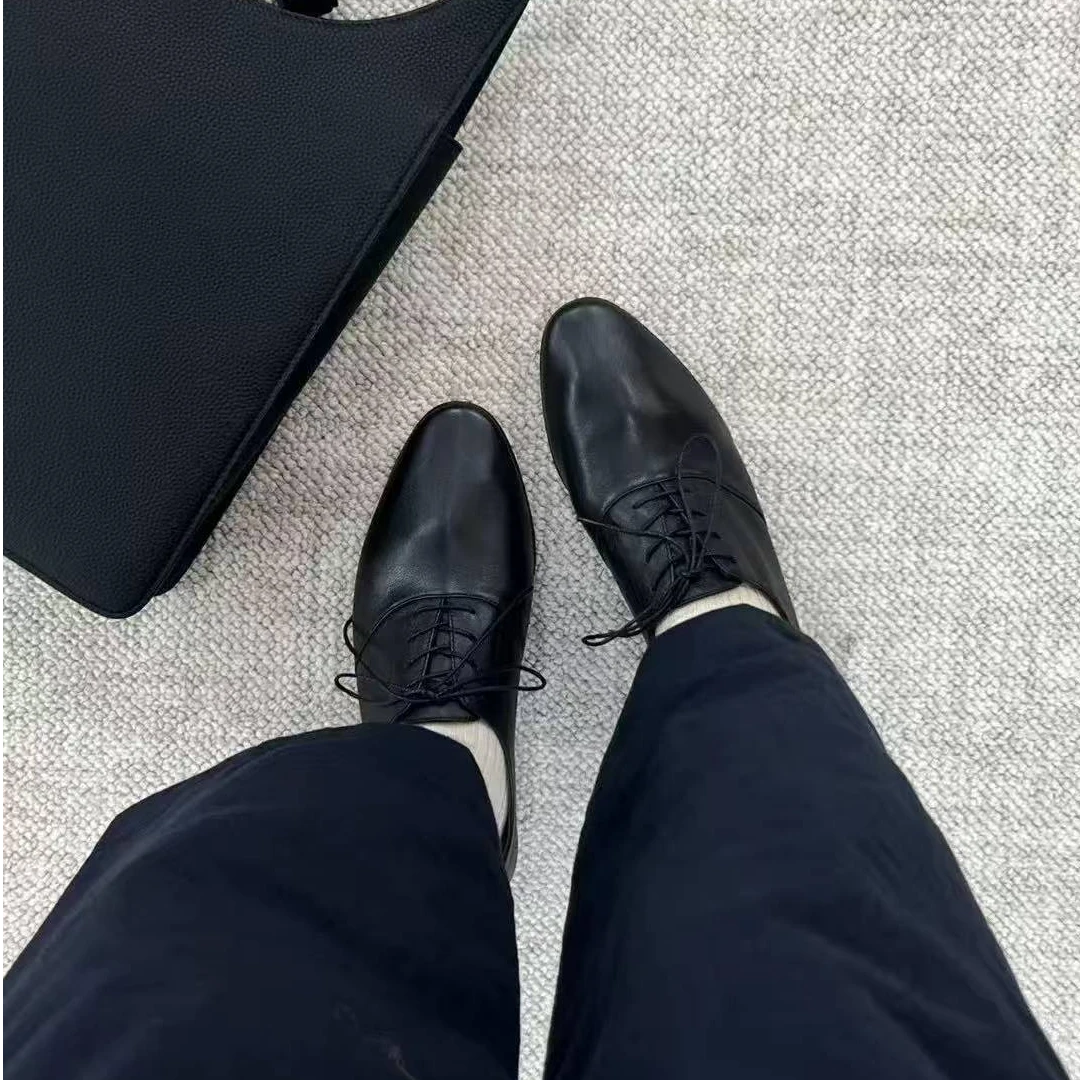 2025夏季新款真皮时尚经典低帮休闲鞋乐福鞋