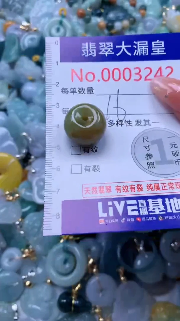 翡翠未镶嵌吊坠(不含链)3242
