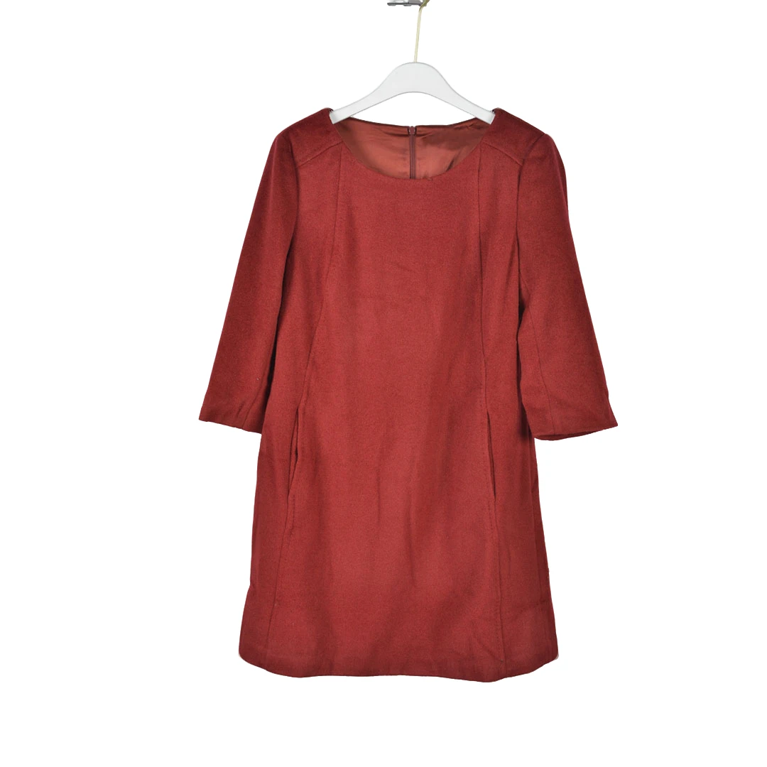 【Y专柜捡漏F-4】女装SLDEC-连衣裙1392-酒红色正码