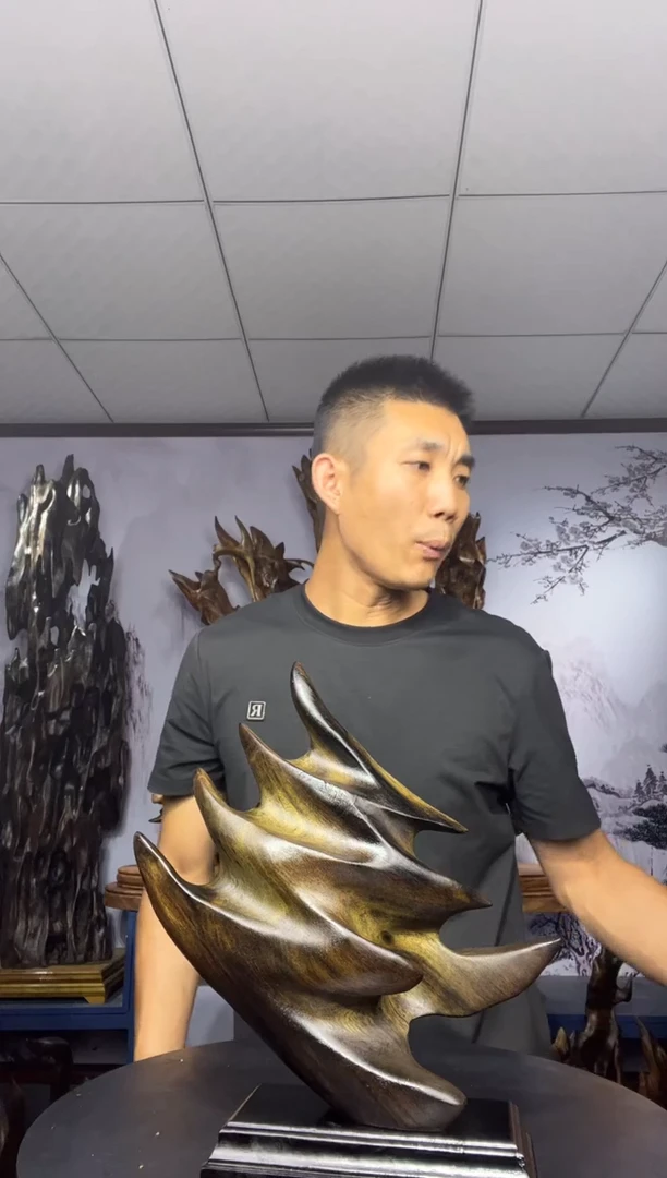 金丝楠木雕款大*金丝楠木工艺品摆件
