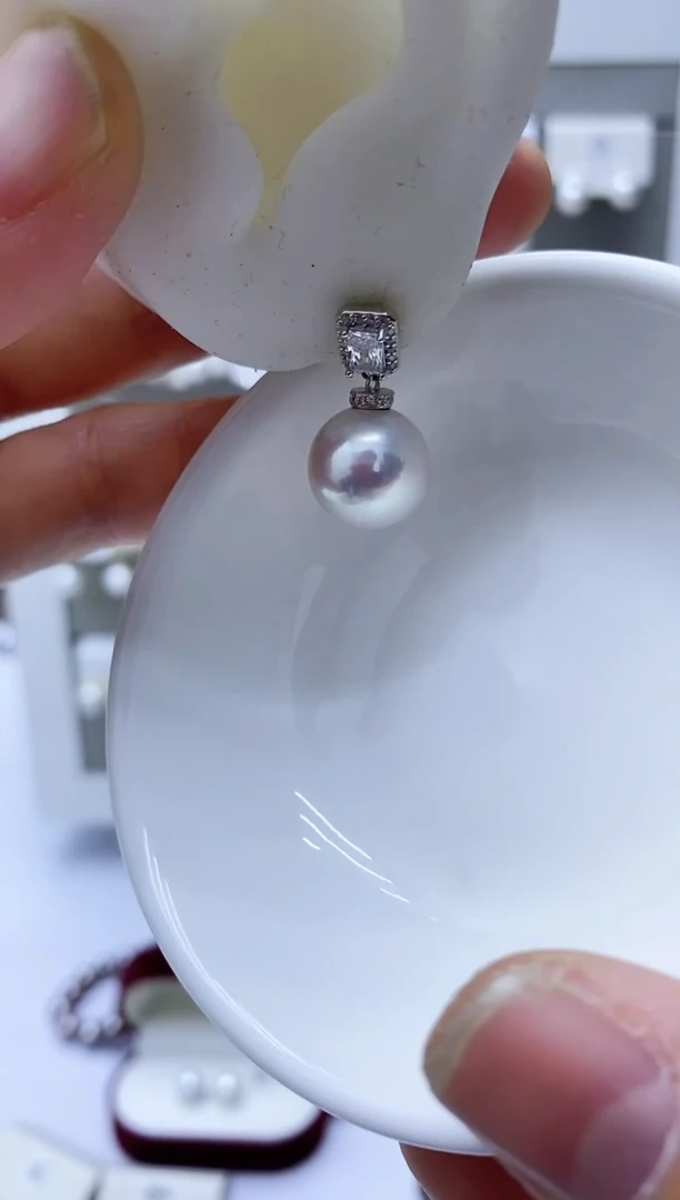 【闪购商品】淡水珍珠耳饰银S925镶嵌304