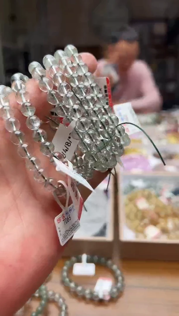 水晶手链未镶嵌绿幽灵手链002  卡7+  多样性发一
