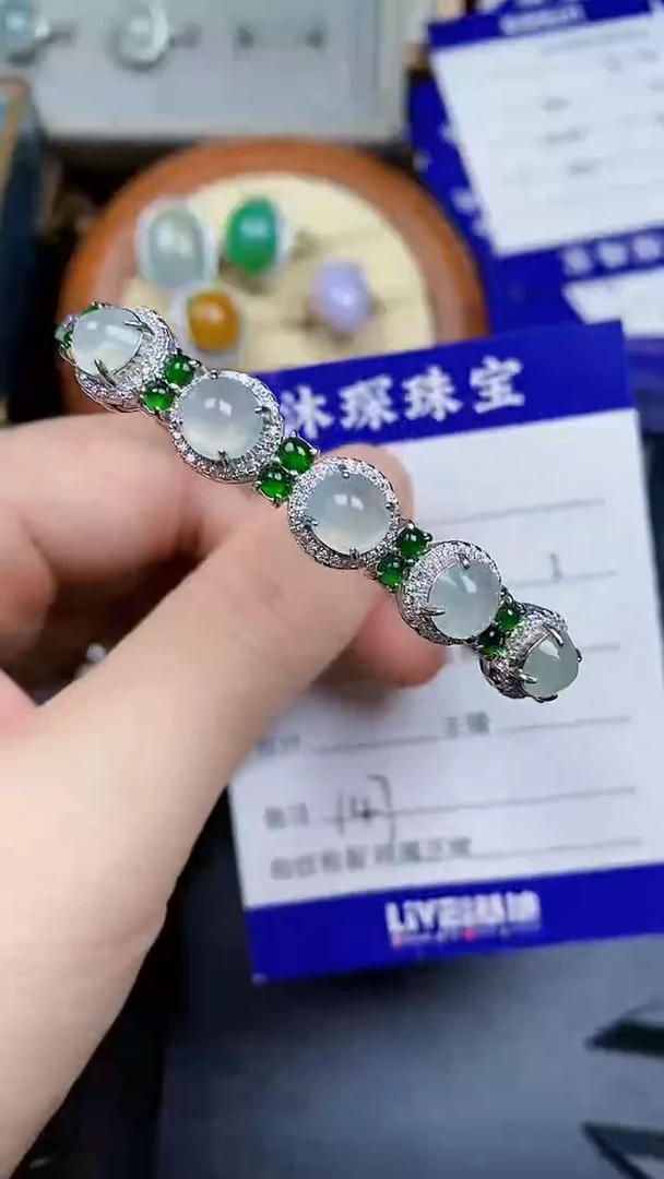 翡翠戒指银S925镶嵌1470