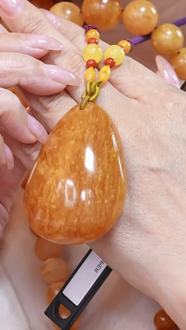 蜜蜡颈饰未镶嵌8050天然蜜蜡珠宝奇石云端妖孽全部保真