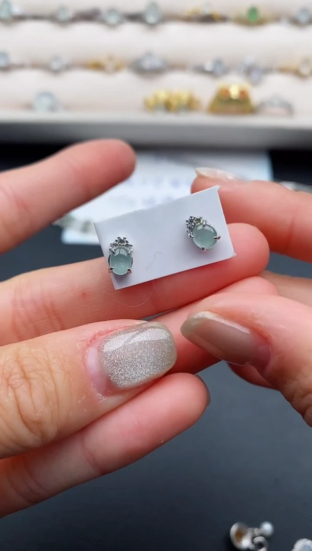 银S925镶嵌戒指翡翠111111111+8