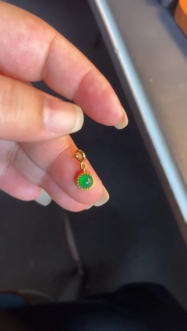 吊坠(不含链)银S925镶嵌翡翠1