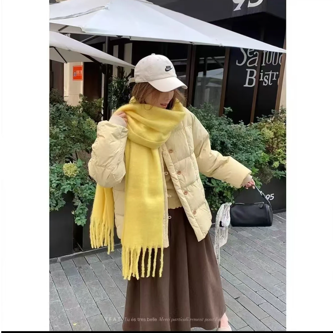 韩系超好看棉服女2024冬新款洋气保暖外套大衣