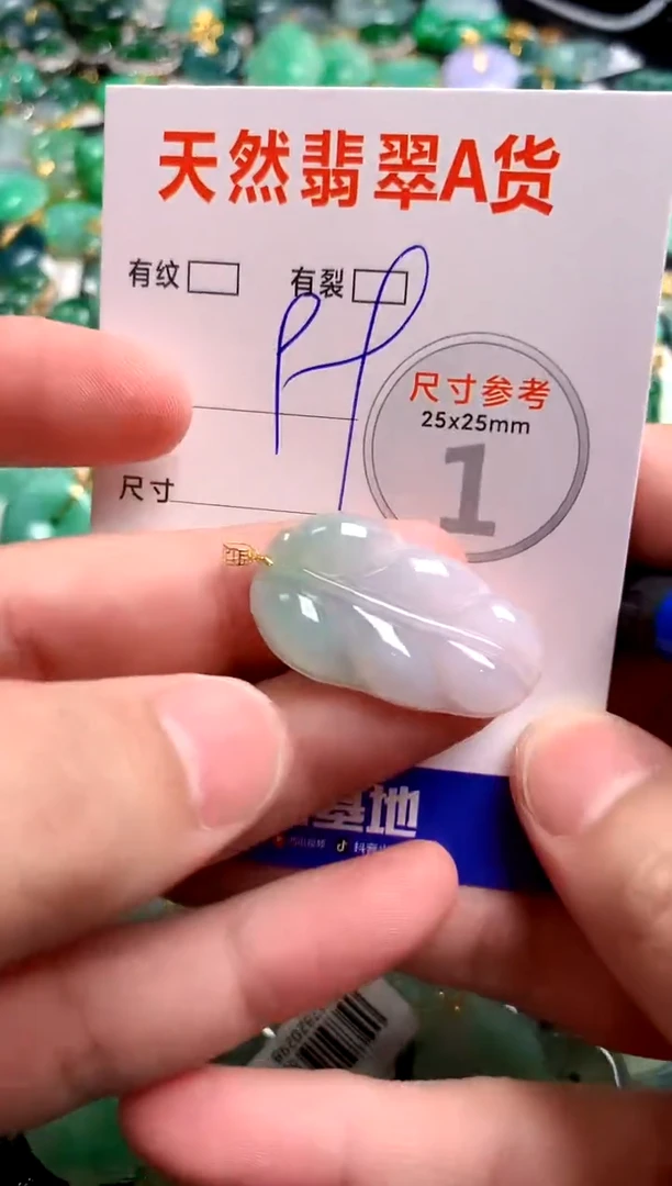 翡翠18K金镶嵌颈饰14005205