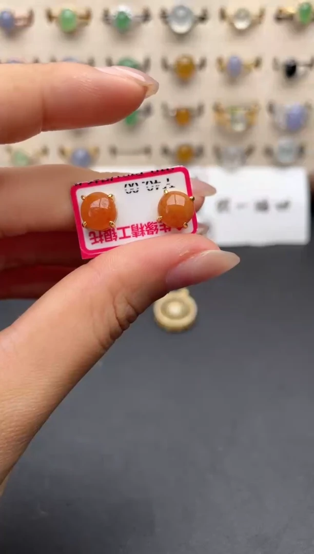 银S925镶嵌戒指翡翠一物一证一礼盒