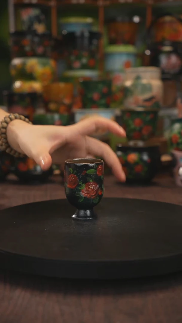 紫砂油画手绘釉下彩