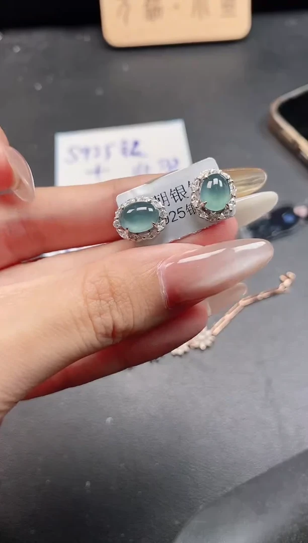 银S925镶嵌戒指翡翠5151