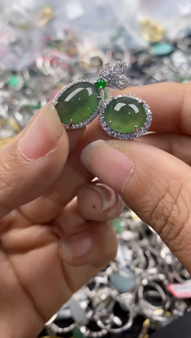 银S925镶嵌戒指翡翠11               1