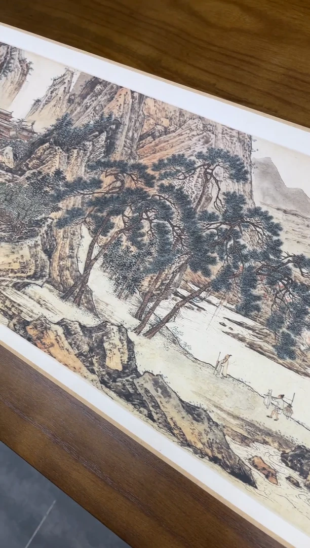 【复刻品】仇英 摹李希古重江叠嶂