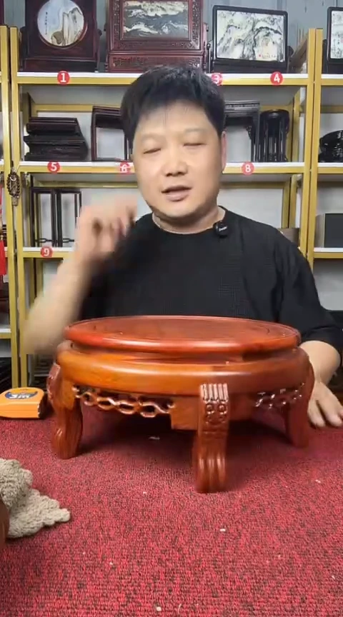 紫檀木类端景台25CM*13CM