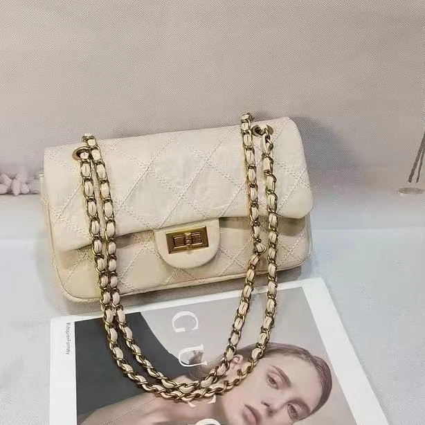 菱格链条腋下包新款潮高级感简约托特包单肩斜挎流浪包