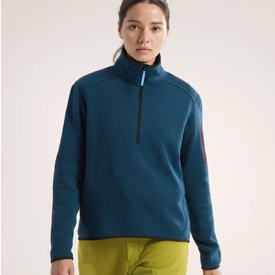 ARC'TERYX/始祖鸟 女COVERT 1/2 zip半拉中间层羊毛抓绒衣X10586
