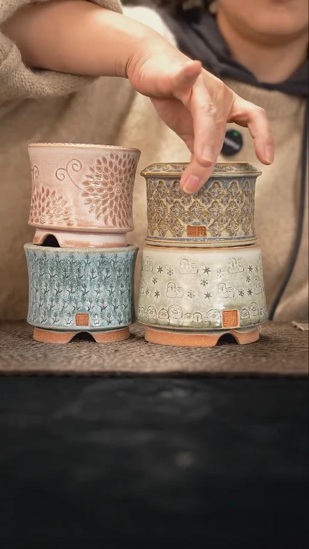 口径花盆12-29-202一组4个默认有瑕