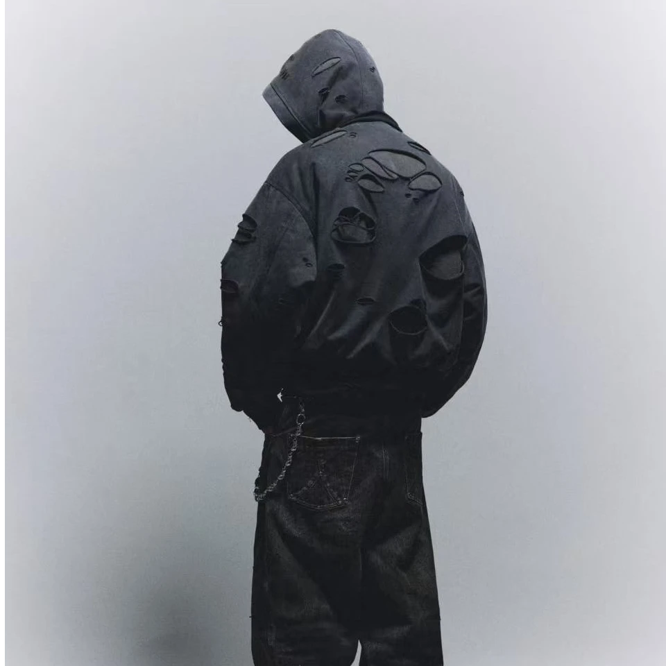 潮牌设计男女同款拼接羽绒服 888