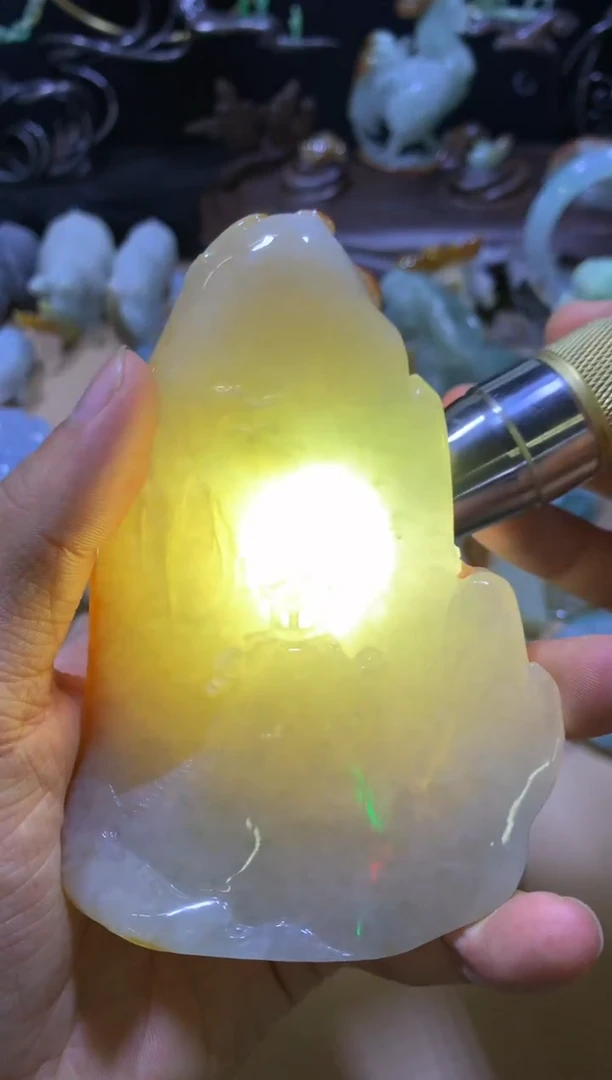 未镶嵌挂件翡翠猫*翡翠摆件