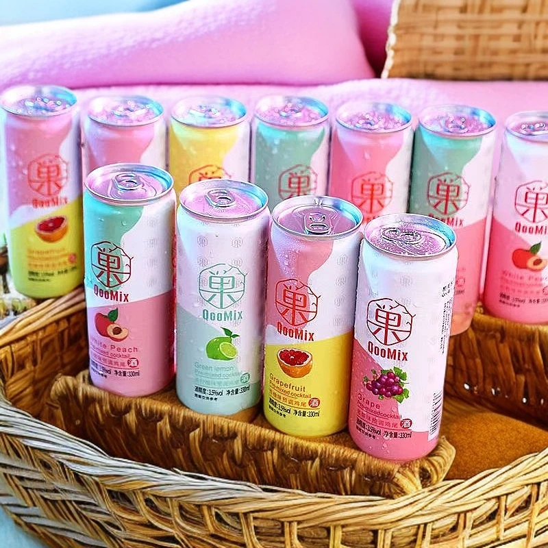 白桃口味西柚口味葡萄口味青柠檬口味鸡尾酒易拉罐装微醺酒鸡尾酒