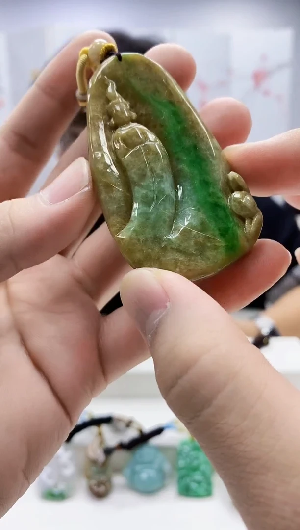未镶嵌定制翡翠4688bb-毛货挂件8